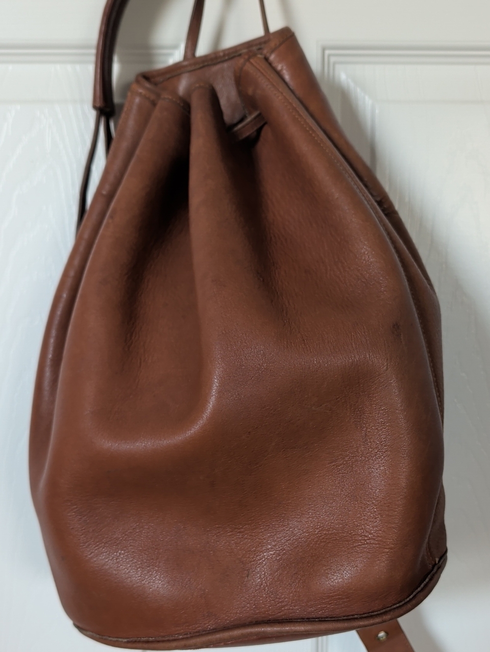Coach Leather Drawstring Backpack in Rich Brown - Picture 9 of 13